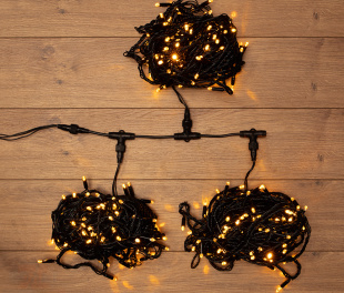 Гирлянда LED ClipLight 24V, контроллер (с динамикой), 3 нити по 20 метров, ЖЁЛТЫЙ NEON-NIGHT (323-301)