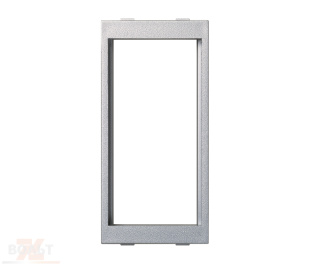 Адаптер на 2 модуля K45 с горизонтальной фиксацией механизмов цвета алюминий Connect