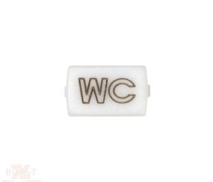 Пиктограмма с символом "WC" белого цвета S82