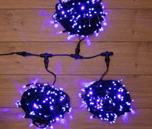 Гирлянда LED ClipLight 24V, контроллер (с динамикой), 3 нити по 20 метров, СИНИЙ NEON-NIGHT (323-303)