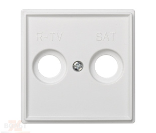 Накладка для розетки R-TV+SAT с пиктограммой "R-TV SAT" IK07 белого цвета S27 Scudo