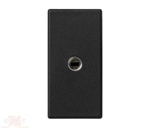 Розетка узкая Mini-Jack 3,5 mm цвета графит K45 Connect