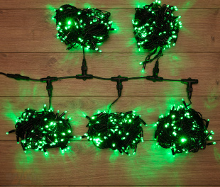 Гирлянда LED ClipLight 24V, 5 нитей по 20 метров, ЗЕЛЕНЫЙ, Мерцание (Flashing) NEON-NIGHT (323-604)