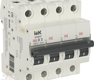 ARMAT Автоматический выключатель M06N 4P D 3А IEK