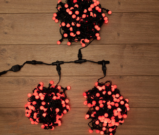 Гирлянда LED ClipLight - ШАРИКИ 24V, 3 нити по 20 метров, КРАСНЫЕ светодиоды (323-612)